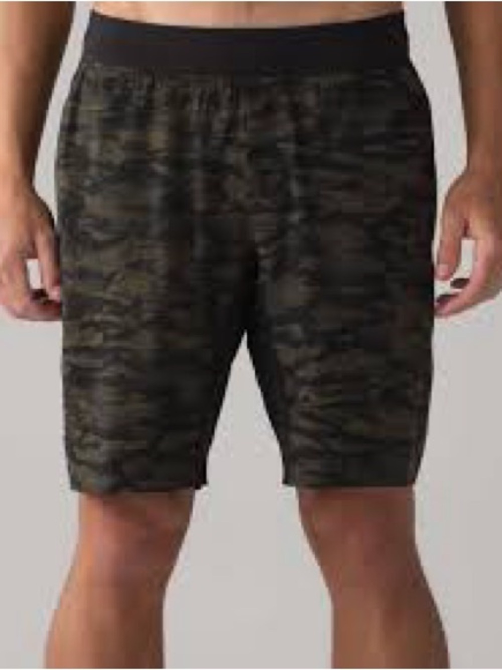 Lululemon Athletica T.H.E Men's Dark Camo Lined Athletic Shorts XL